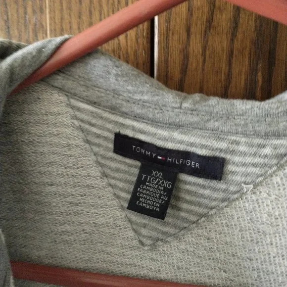 Tommy Hilfiger gray striped hoodie - Picture 3 of 3